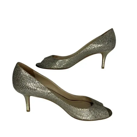 Jimmy Choo Isabel Champang Glitter High Heels Sz EU39 US9 - Picture 5 of 15